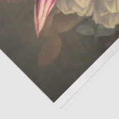 Kolibrie en donkere humeurige bloemen decoupage tissuepapier (Detail)