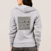 Kolibrie En Duiven 🕊️ In Silhouet Hoodie (Achterkant)