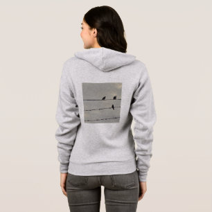 Kolibrie En Duiven 🕊️ In Silhouet Hoodie