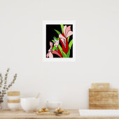 Kolibrie en Flower Art Print (Keuken)