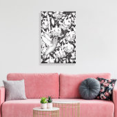 Kolibrie en fuchsia canvas afdruk (Insitu (Woonkamer))