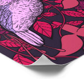 Kolibrie en fuchsia paars poster (Hoek)