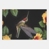 kolibrie en gele hibiscus, inpakpapier vel (Voorkant)
