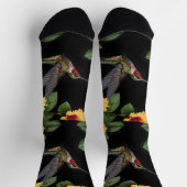 kolibrie en gele hibiscus, sokken (Top)