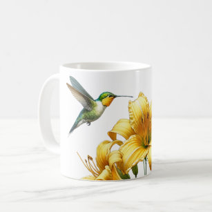  Kolibrie en Gele Lelies mok