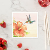 Kolibrie en Hibiscus Bloem Servet (Insitu)