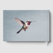 Kolibrie en Hibiscus bruiloft | Blauw Gastenboek (Achterkant)