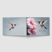Kolibrie en Hibiscus bruiloft | Blauw Gastenboek (Volledig)