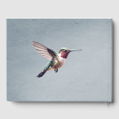 Kolibrie en Hibiscus bruiloft | Blauw Gastenboek (Achterkant)