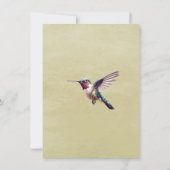 Kolibrie en Hibiscus | Geel huwelijksprogramma (Achterkant)