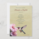 Kolibrie en Hibiscus | Geel huwelijksprogramma (Voorkant)