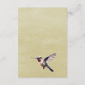 Kolibrie en Hibiscus | gele bruiloft Informatiekaartje (Achterkant)