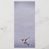 Kolibrie en Hibiscus | Paarse bruiloft Menu (Achterkant)