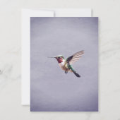 Kolibrie en Hibiscus | Paarse bruiloft programma (Achterkant)