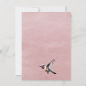 Kolibrie en Hibiscus | Roze repetitiediner Kaart (Achterkant)