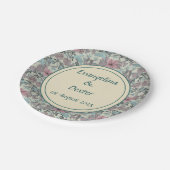 Kolibrie en Hibiscus - trouwpapier bord (Gekanteld)