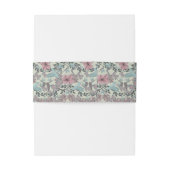 Kolibrie en Hibiscus - verticale buikband Uitnodigingen Wikkel (Achterkant Voorbeeld)