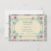Kolibrie en Hibiscus - Wedding RSVP kaart (Voorkant)