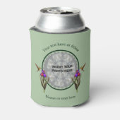 Kolibrie en Iris gepersonaliseerde foto Blikjeskoeler (Blikje Achterkant)