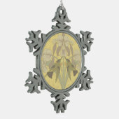 Kolibrie en Iris Tin Sneeuwvlok Ornament (Links)