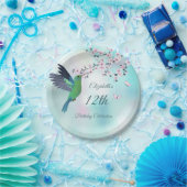 Kolibrie en kersenbloesem | Verjaardag Papieren Bordje (Feest)