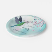 Kolibrie en kersenbloesem | Verjaardag Papieren Bordje (Gekanteld)