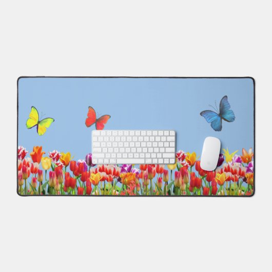 Kolibrie en kleurrijke vlinders bureaumat (Keyboard & Muis)