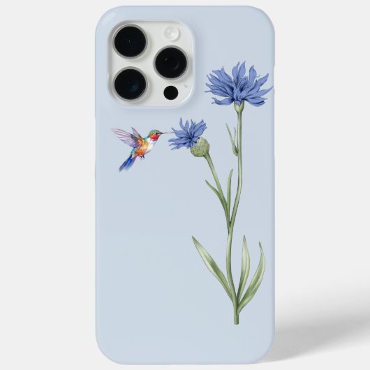 Kolibrie en korenbloem Case-Mate iPhone case (Achterkant)