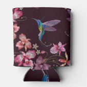 Kolibrie en orchidee, tropische naadloze mode. blikjeskoeler (Achterkant)