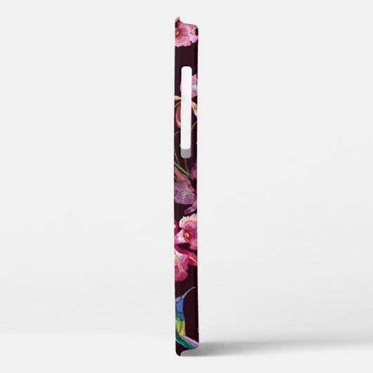 Kolibrie en orchidee, tropische naadloze mode. Case-Mate iPhone case (Achterkant / Links)