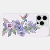 Kolibrie en Pansies Case-Mate iPhone Case (Achterkant (horizontaal))