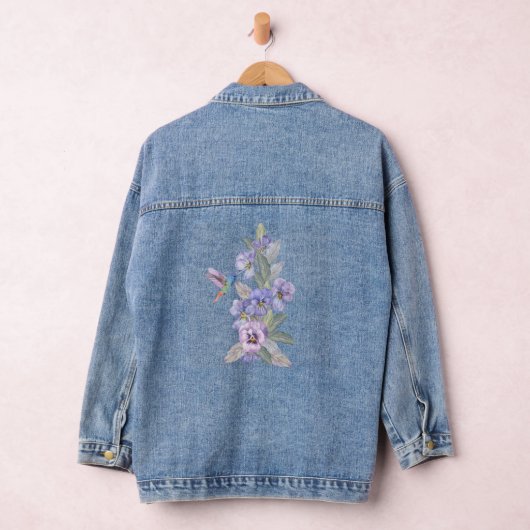 Kolibrie en Pansies Denim Jacket (Hangar)