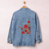Kolibrie en rode rozen denim jacket (Hangar)