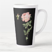 Kolibrie en Roos Latte Mok (Rechts)