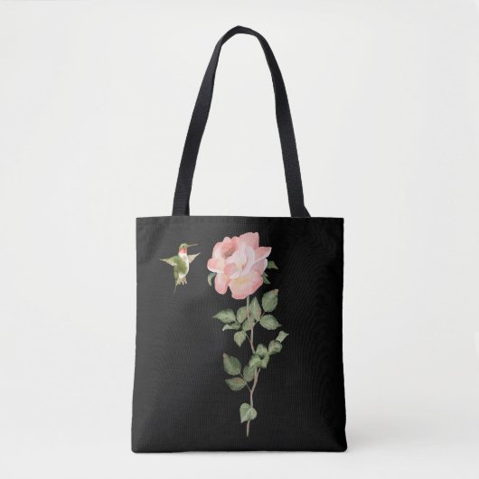 Kolibrie en Roos Tote Bag (Voorkant)