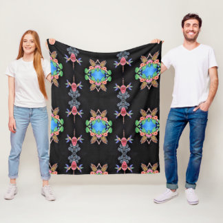 Kolibrie- en Vlinder Dekbed Fleece Deken