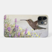 Kolibrie en Wilde Bloemen Digitale Kunst Case-Mate iPhone Case (Achterkant (horizontaal))