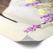 Kolibrie en Wilde Bloemen Digitale Kunst Poster (Hoek)