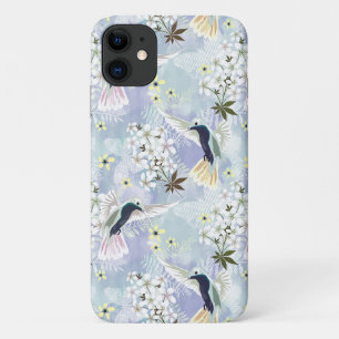 Kolibrie en witte bloemen Case-Mate iPhone case