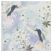 Kolibrie en witte bloemen stof (Close Up)