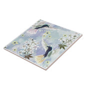 Kolibrie en witte bloemen tegeltje (Zijkant)