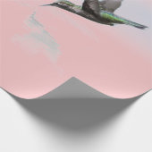 kolibrie en wolken, inpakpapier (Hoek)
