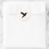 Kolibrie Envelope Seal Minimalistische Silhouet Ronde Sticker (Tas)