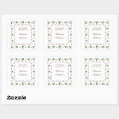 Kolibrie-ex-libris Vierkante Sticker (Vel)