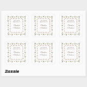 Kolibrie-ex-libris Vierkante Sticker (Vel)