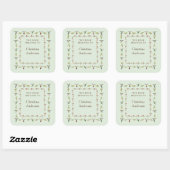 Kolibrie-exlibris Vierkante Sticker (Vel)