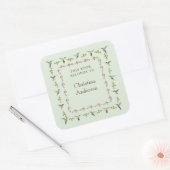 Kolibrie-exlibris Vierkante Sticker (Envelop)
