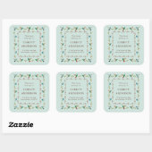 Kolibrie-exlibris Vierkante Sticker (Vel)