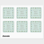 Kolibrie-exlibris Vierkante Sticker (Vel)