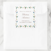 Kolibrie-exlibris Vierkante Sticker (Tas)